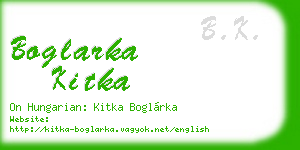 boglarka kitka business card